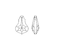 Plaqueta 3388/76x44mm Crystal