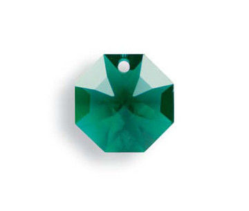 Octógono Lily 8115/14mm 1 taladro Emerald Swarovski Crystal