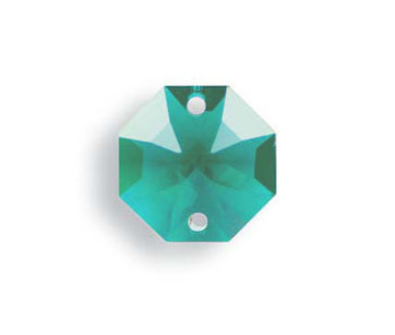 Octógono Lily 8116/14mm 2 taladros Antique Green Swarovski Crystal