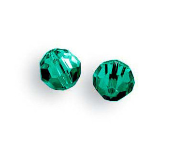 Bola pasante 8502/10mm Emerald Swarovski Crystal