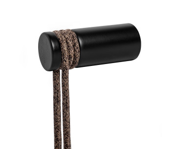 Soporte Rolé de madera negra para cable textil