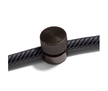 Fijación con pasacable metálico para cable textil Gunmetal (2 uds)