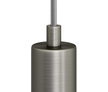 Prensaestopa metal Titanio Satin con tubo roscado tuerca y arandela-2u