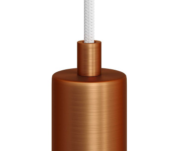 Prensaestopa metal Cobre Satin con tubo roscado tuerca y arandela-2ud