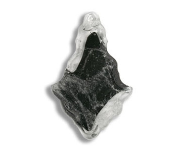 Plaqueta de cristal 93/89mm Craquelé Negro