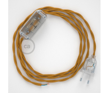 Conexión de mano 1,8m Transparente cable Trenzado Seda Dorado TM05