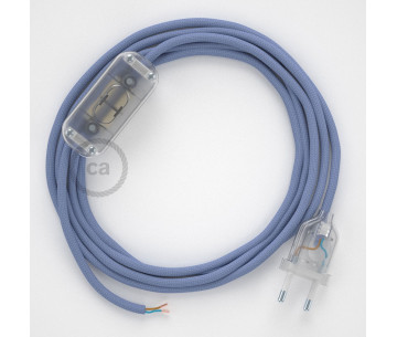 Conexión de mano 1,8m Transparente cable redondo Seda Lila RM07