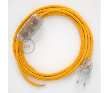 Conexión de mano 1,8m Transparente cable redondo Seda Amarillo RM10