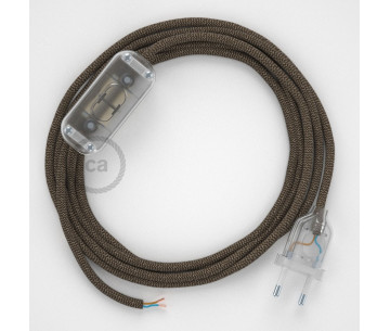 Conexión de mano 1,8m Transparente cable Redondo Algodón Corteza RD73