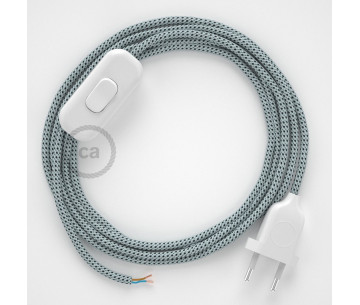 Conexión de mano 1,8m Blanco cable redondo Seda Stracciatella RT14