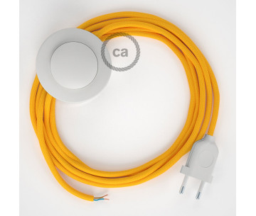 Conexión suelo 3m Blanco cable redondo Seda Amarillo RM10