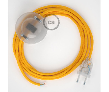 Conexión suelo 3m Transparente cable redondo Seda Amarillo RM10