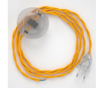 Conexión suelo 3m Transparente cable trenzado Seda Amarillo TM10