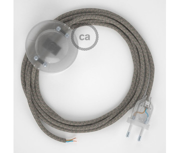 Conexión suelo 3m Transparente cable redondo Algodón Verde TomilloRD62
