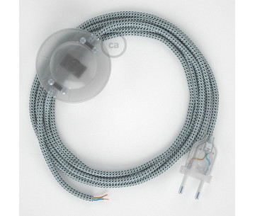 Conexión suelo 3m Transparente cable redondo Seda Stracciatella RT14