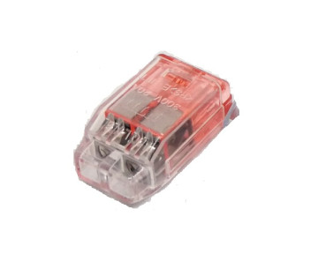 Conector compacto sin tornillos p/cable rígido 1,5-2,5mm2 -2 contactos