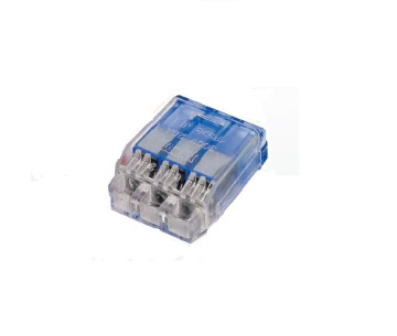 Conector compacto sin tornillos p/cable rígido 1,5-2,5mm2- 3 contactos