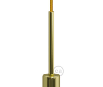 Prensaestopa metal L15cm Latón con tubo roscado tuerca y arandela