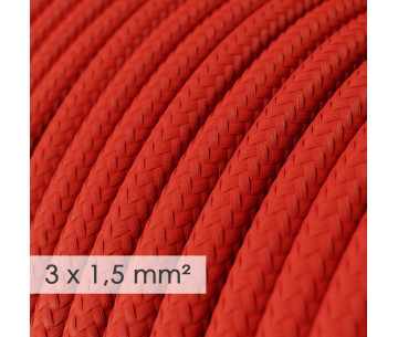 Cable manguera redonda 3G1,50 textil  Rayon Rojo