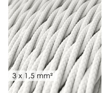 Cable Trenzado 3G1,50 textil  Rayon Blanco