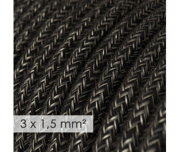 Cable manguera redonda 3G1,50 textil  Lino Antracita