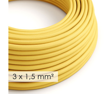 Cable manguera redonda 3G1,50 textil  Rayon Amarillo