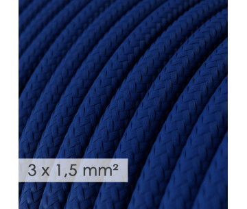 Cable manguera redonda 3G1,50 textil  Rayon Azul