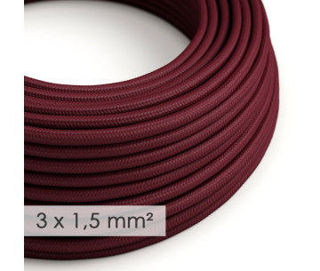 Cable manguera redonda 3G1,50 textil  Rayon Burdeos