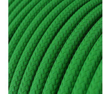 Cable manguera redonda 2x0,75 textil Rayon Verde sólido
