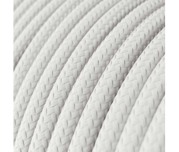 Cable manguera redonda 3G0,75 textil Rayon Blanco sólido