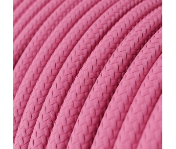 Cable manguera redonda 2x0,75 textil Rayon Fucsia sólido