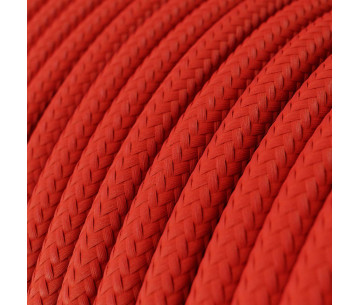 Cable manguera redonda 3G0,75 textil Rayon Rojo sólido