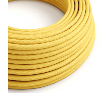 Cable manguera redonda 2x0,75 textil Rayon Amarillo sólido