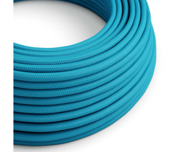 Cable manguera redonda 2x0,75 textil Rayon Turquesa sólido