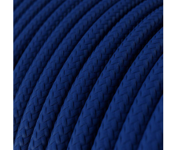 Cable manguera redonda 3G0,75 textil Rayon Azul sólido