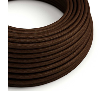Cable manguera redonda 2x0,75 textil Rayon Marrón sólido