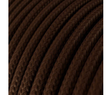 Cable manguera redonda 2x0,75 textil Rayon Marrón sólido