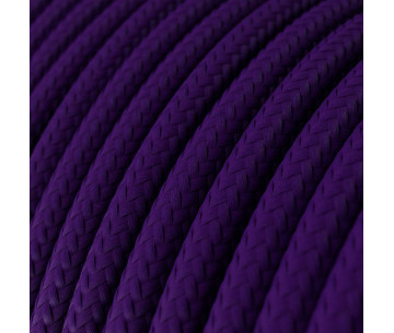 Cable manguera redonda 3G0,75 textil Rayon Púrpura sólido