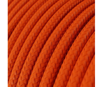 Cable manguera redonda 3G0,75 textil Rayon Naranja sólido