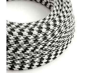Cable manguera redonda 3G0,75 textil Rayon Bicolor Negro