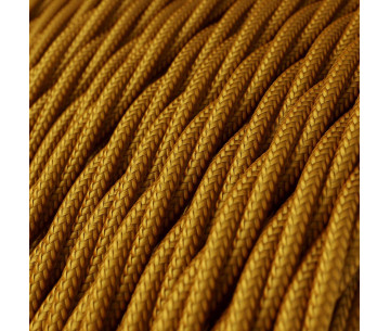 Cable Trenzado 3G0,75 textil Rayon Dorado sólido