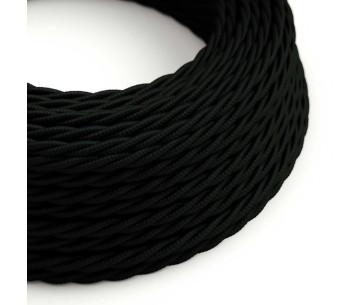 Cable Trenzado 2x0,75 textil Rayon Negro sólido