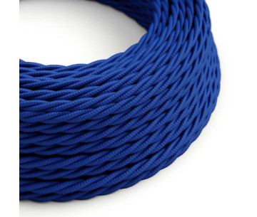 Cable Trenzado 2x0,75 textil Rayon Azul sólido