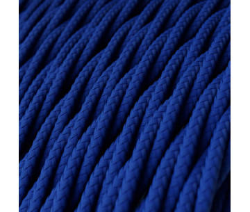Cable Trenzado 3G0,75 textil Rayon Azul sólido
