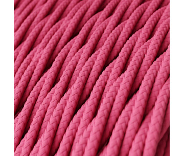Cable Trenzado 2x0,75 textil Rayon Fucsia sólido