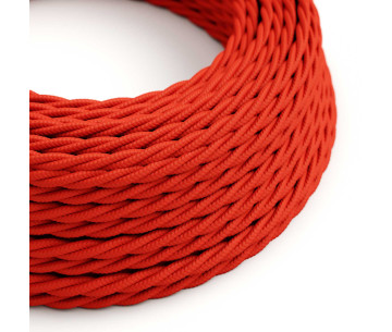 Cable Trenzado 3G0,75 textil Rayon Rojo sólido