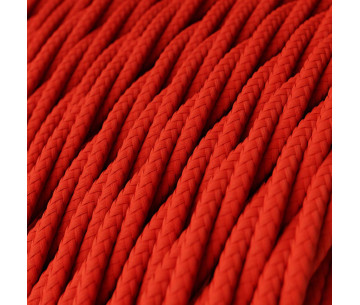 Cable Trenzado 2x0,75 textil Rayon Rojo sólido