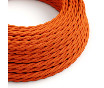 Cable Trenzado 2x0,75 textil Rayon Naranja sólido