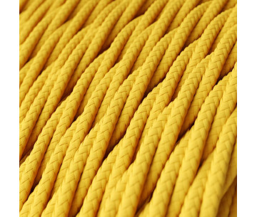 Cable Trenzado 3G0,75 textil Rayon Amarillo sólido