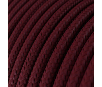 Cable manguera redonda 2x0,75 textil Rayon Burdeos sólido